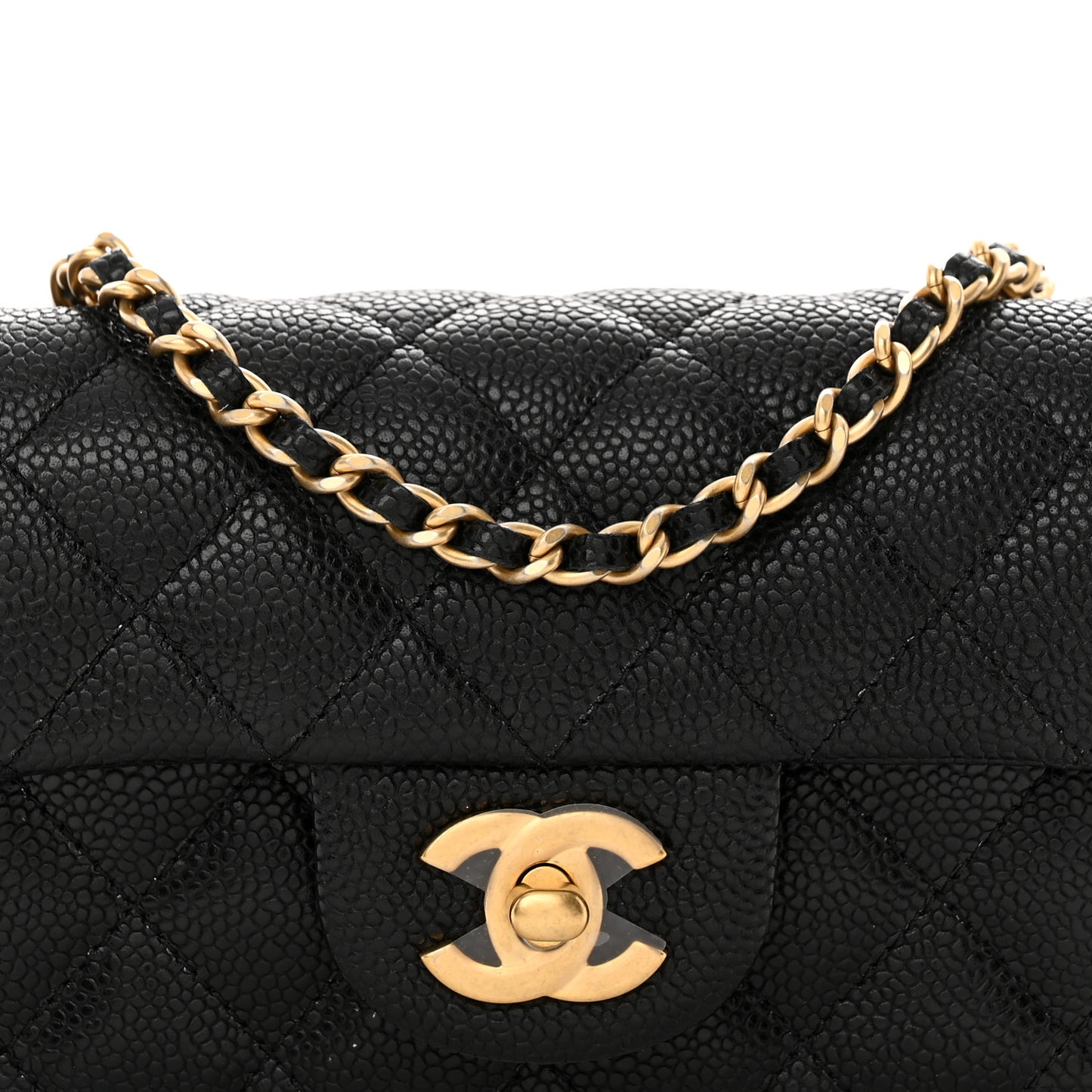 Caviar Quilted Extra Mini Flap Black