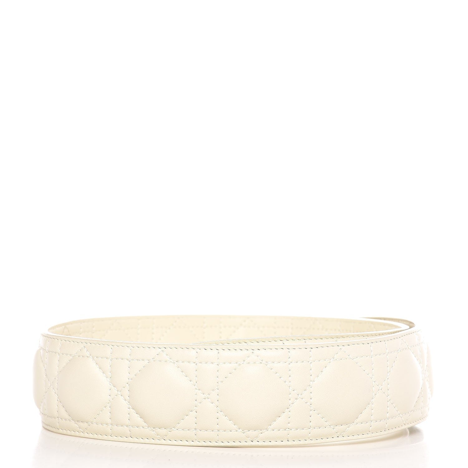 Christian Dior Lambskin Cannage Shoulder Strap White 2 of 8
