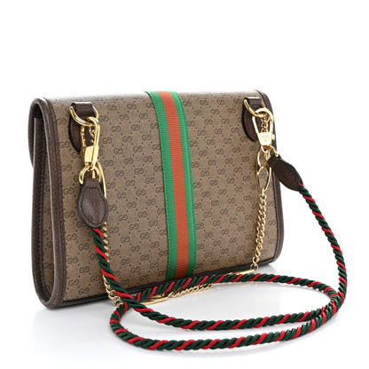 Gucci Mini Vintage GG Supreme Monogram Web Small Rajah Slim Flap Shoulder Bag Beige New Acero 3 of 10