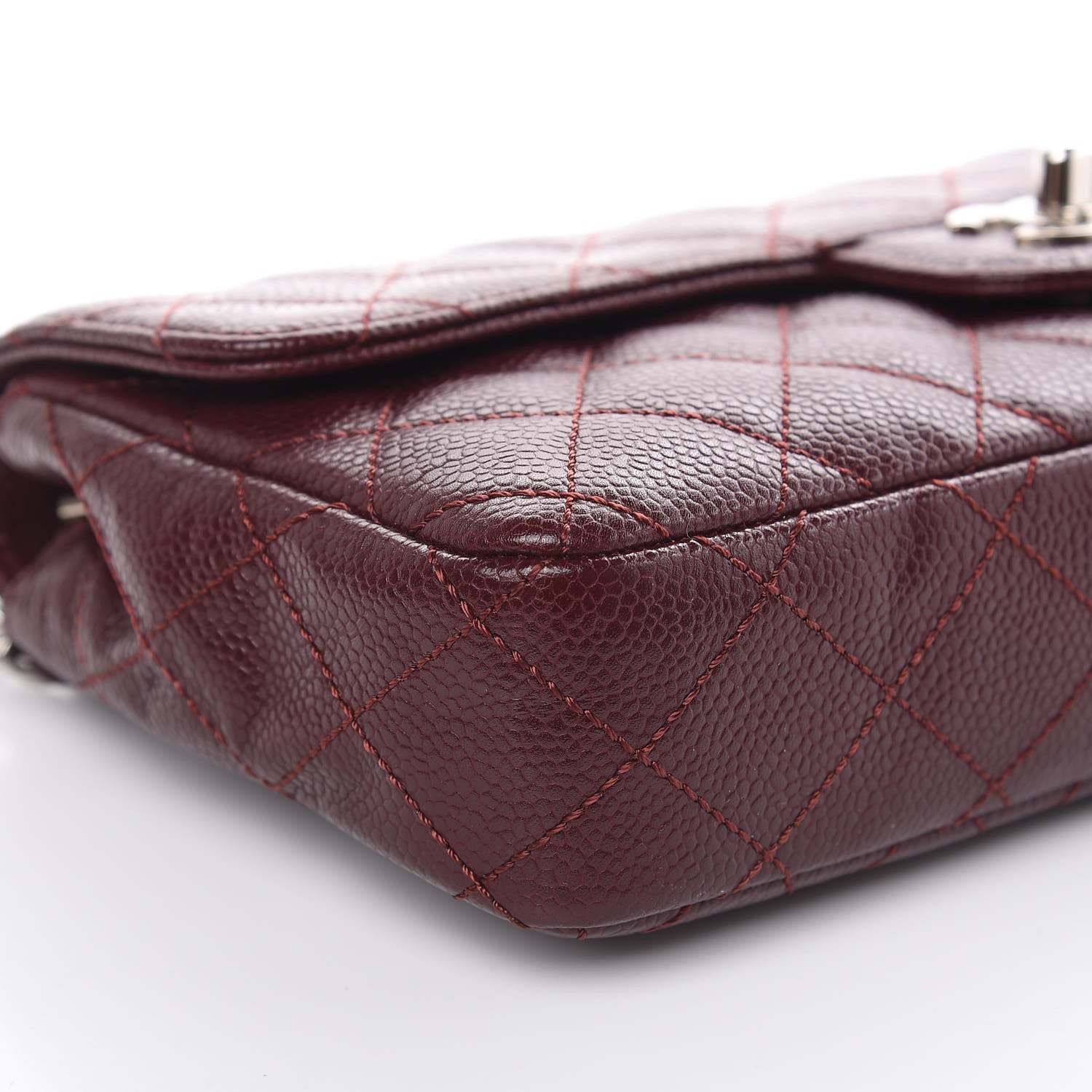 Chanel Caviar Quilted East West Flap Bordeaux 8 of 12