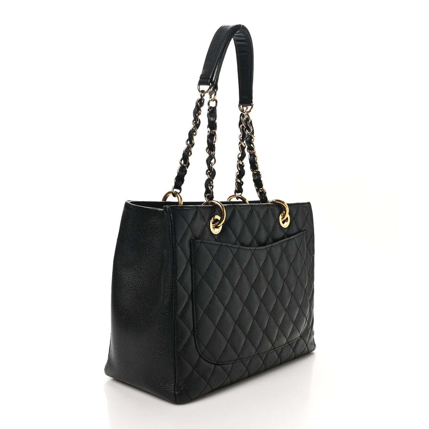 Caviar Quilted Grand Shopping Tote GST Black