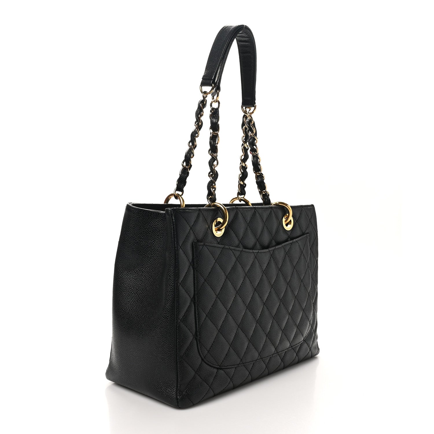 Chanel Caviar Quilted Grand Shopping Tote GST Black 3 of 12