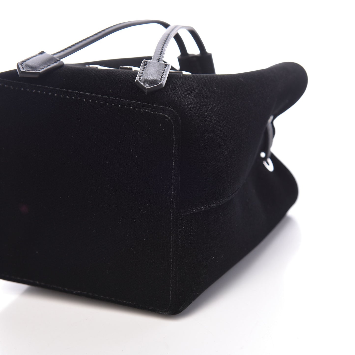 Velvet Crystal Mini TF Bucket Bag Black