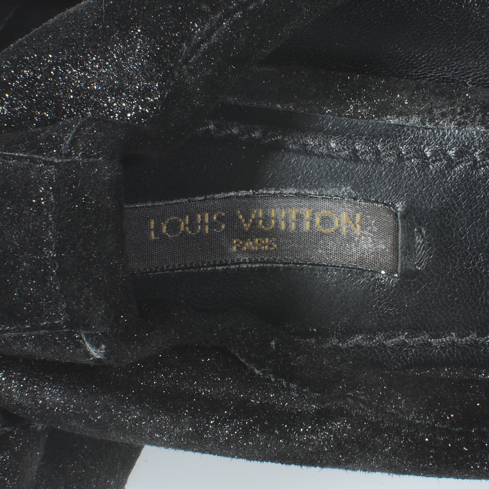 Louis Vuitton Suede Shimmer Whisper Flats 38 Black 6 of 8