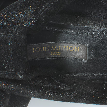 Louis Vuitton Suede Shimmer Whisper Flats 38 Black 6 of 8