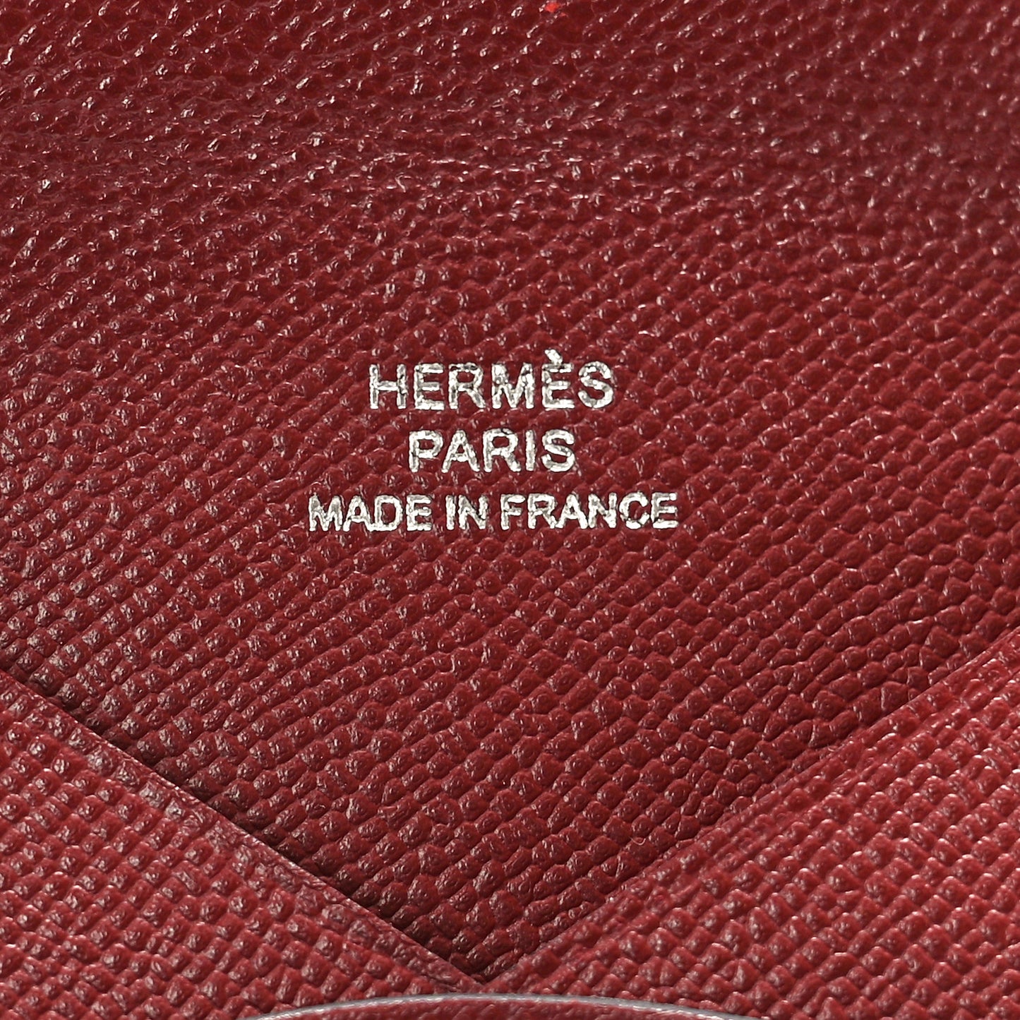 Madame Calfskin Calvi Card Case Rouge H