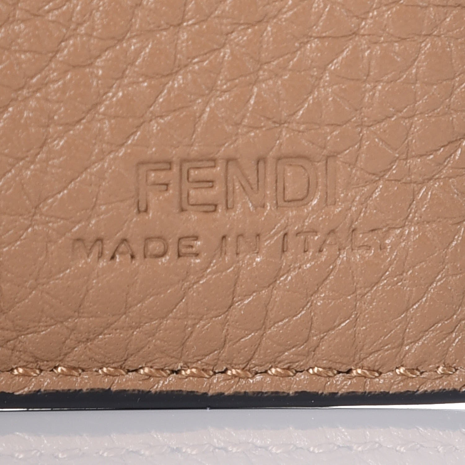 Fendi Calfskin Romano St. Oggetti Bi-Fold Wallet Marrone Sand 6 of 8