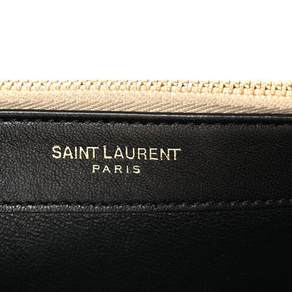 Saint Laurent Metallic Calfskin Classic Monogram Kate Tassel Chain Wallet Platine 6 of 14