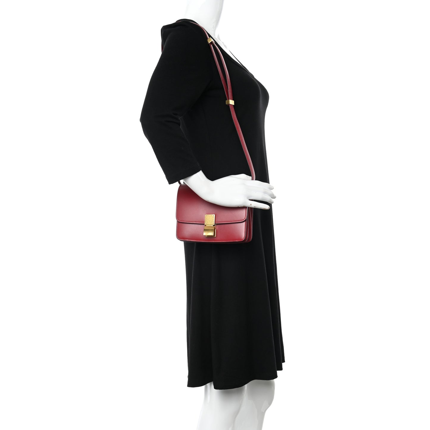 Smooth Calfskin Small Classic Box Flap Bag Red