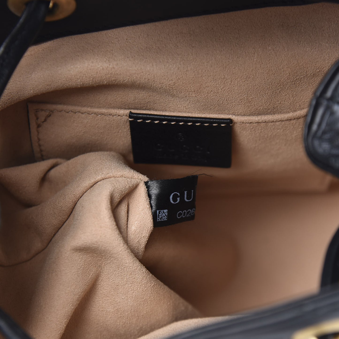 Calfskin Matelasse GG Marmont Flap Backpack Black