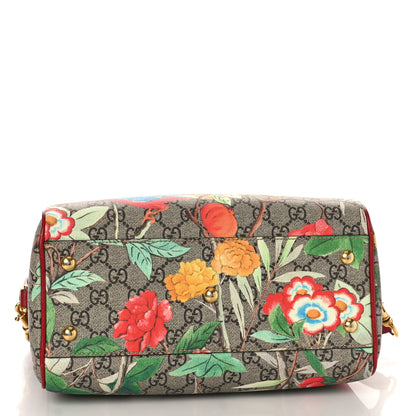 Gucci GG Supreme Monogram Tian Small Boston Beige Multicolor Red 4 of 9