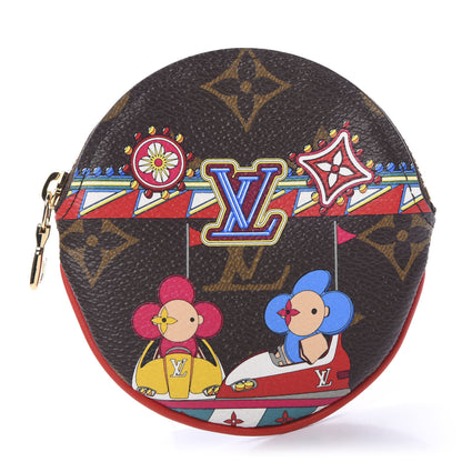 Louis Vuitton Monogram 2020 Christmas Animation Bumper Cars Round Coin Purse Coquelicot 1 of 7