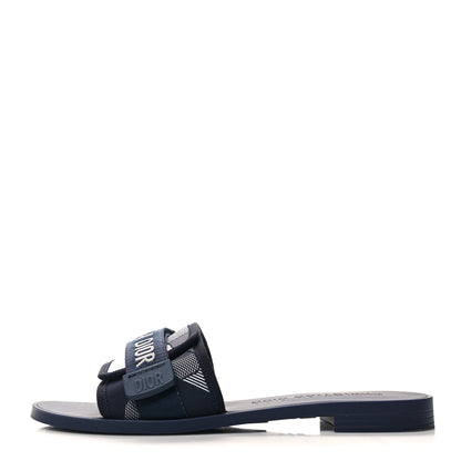 Christian Dior Technical Stretch Fabric Camouflage Dio(r)evolution Slide Sandals 39 Deep Blue 1 of 9