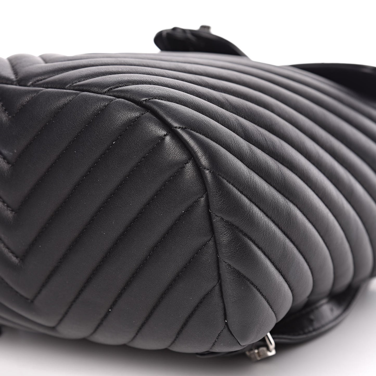 Lambskin Chevron Quilted Small Urban Spirit Backpack Black
