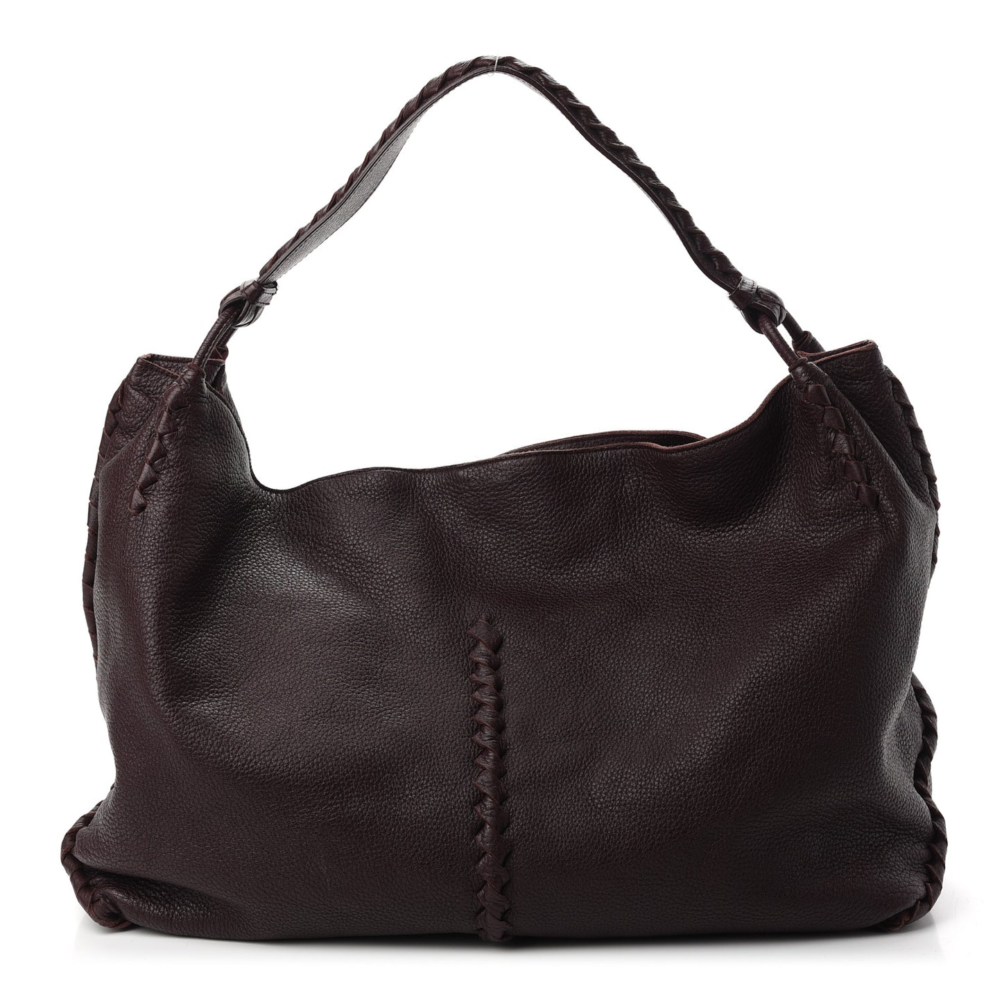 Cervo Deerskin Large Hobo Burgundy