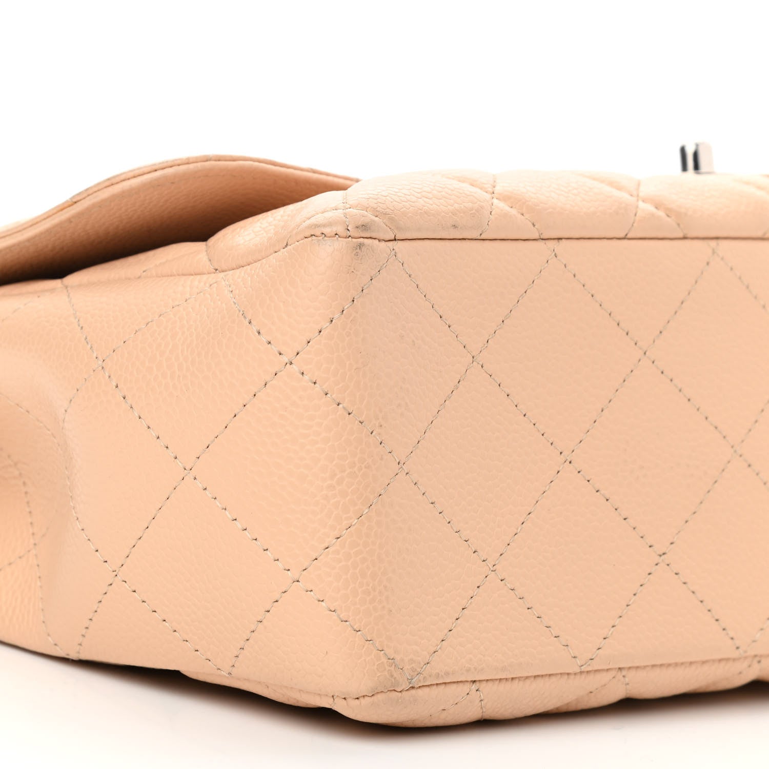 Chanel Caviar Quilted Jumbo Single Flap Beige 8 of 13