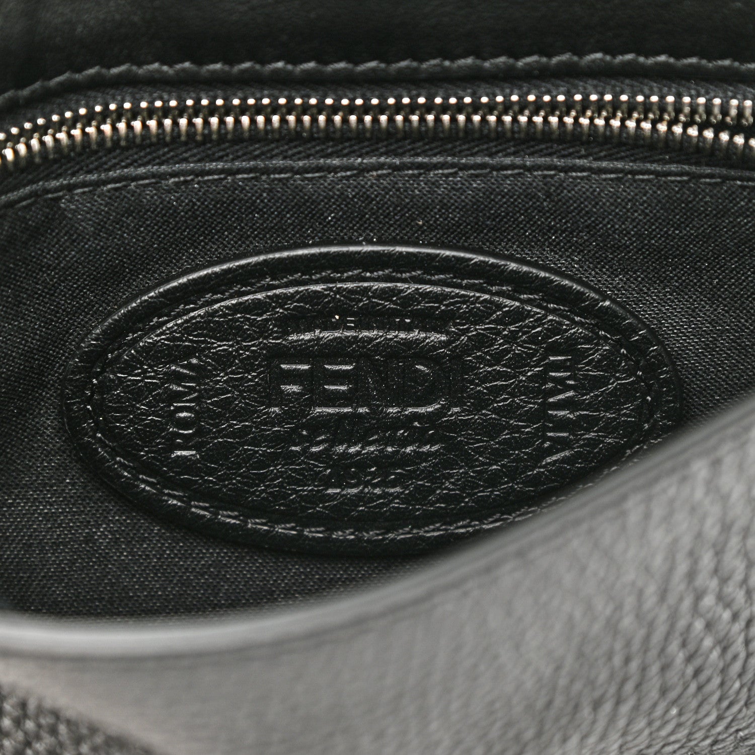 Fendi Cuoio Romano Selleria Baguette Belt Pouch Black 6 of 12