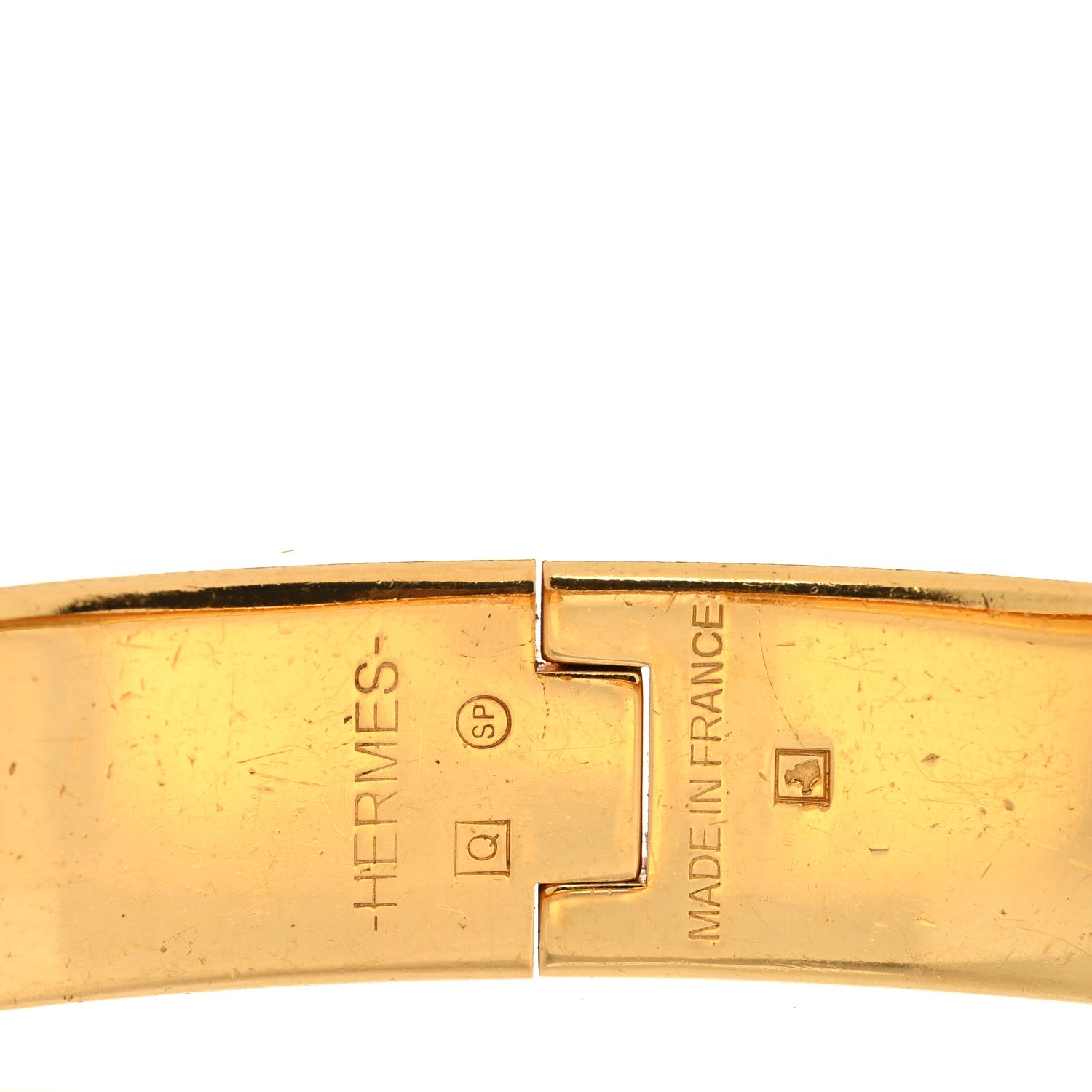 Hermes Enamel Narrow Clic Clac H Bracelet GM White 4 of 4