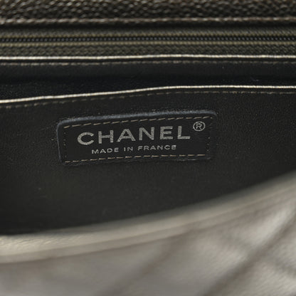 Chanel Metallic Caviar Quilted Mini Rectangular Flap Dark Grey 6 of 11
