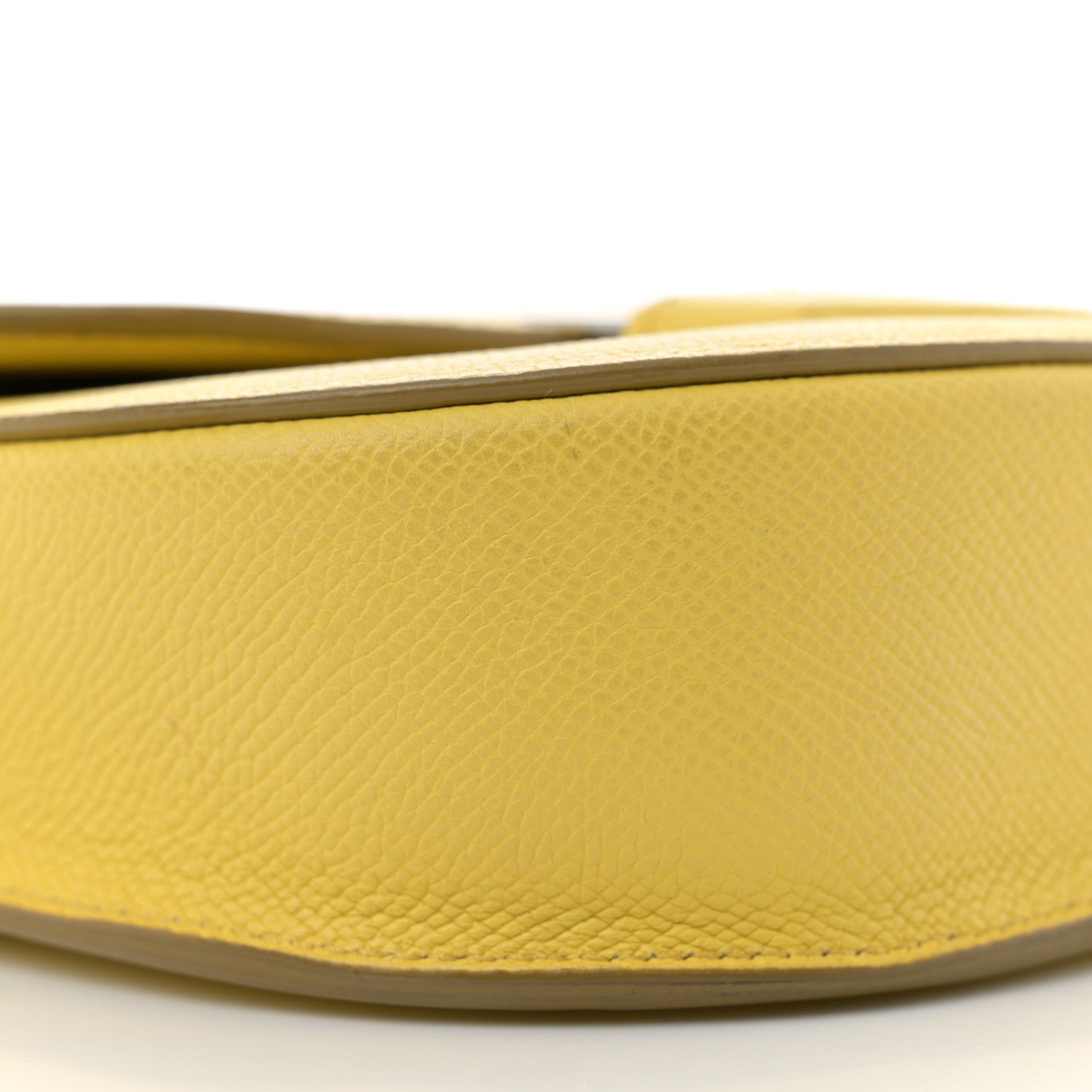 Celine Grained Calfskin Small Trotteur Yellow 9 of 12