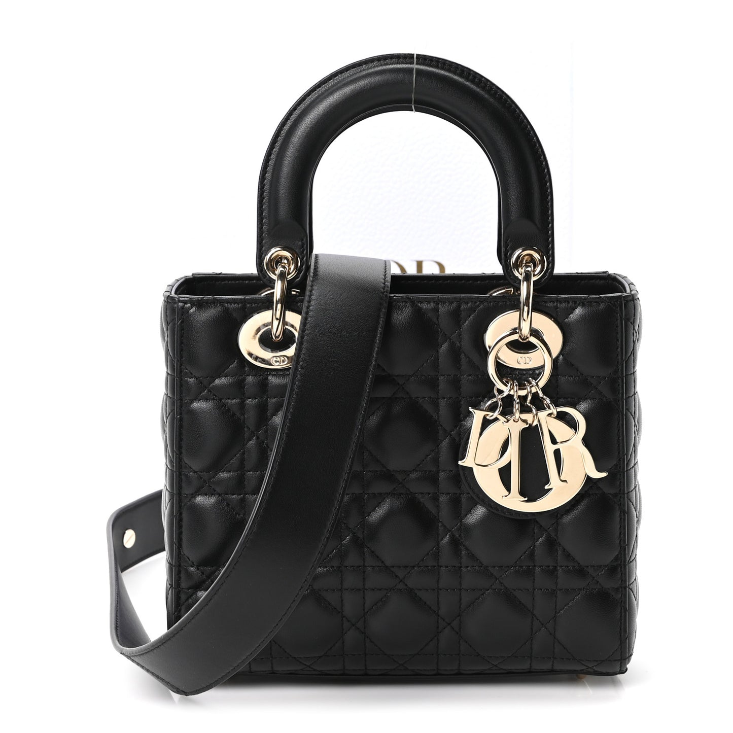 Lambskin Cannage Small My ABCDior Lady Dior Black