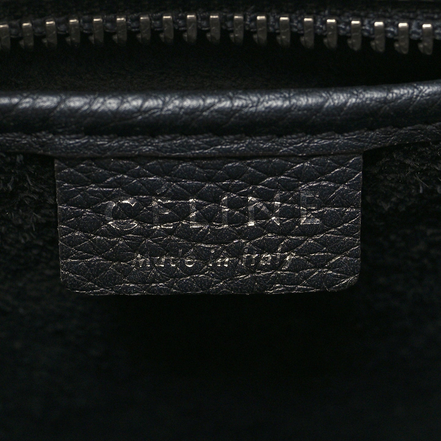 Drummed Calfskin Nano Luggage Black