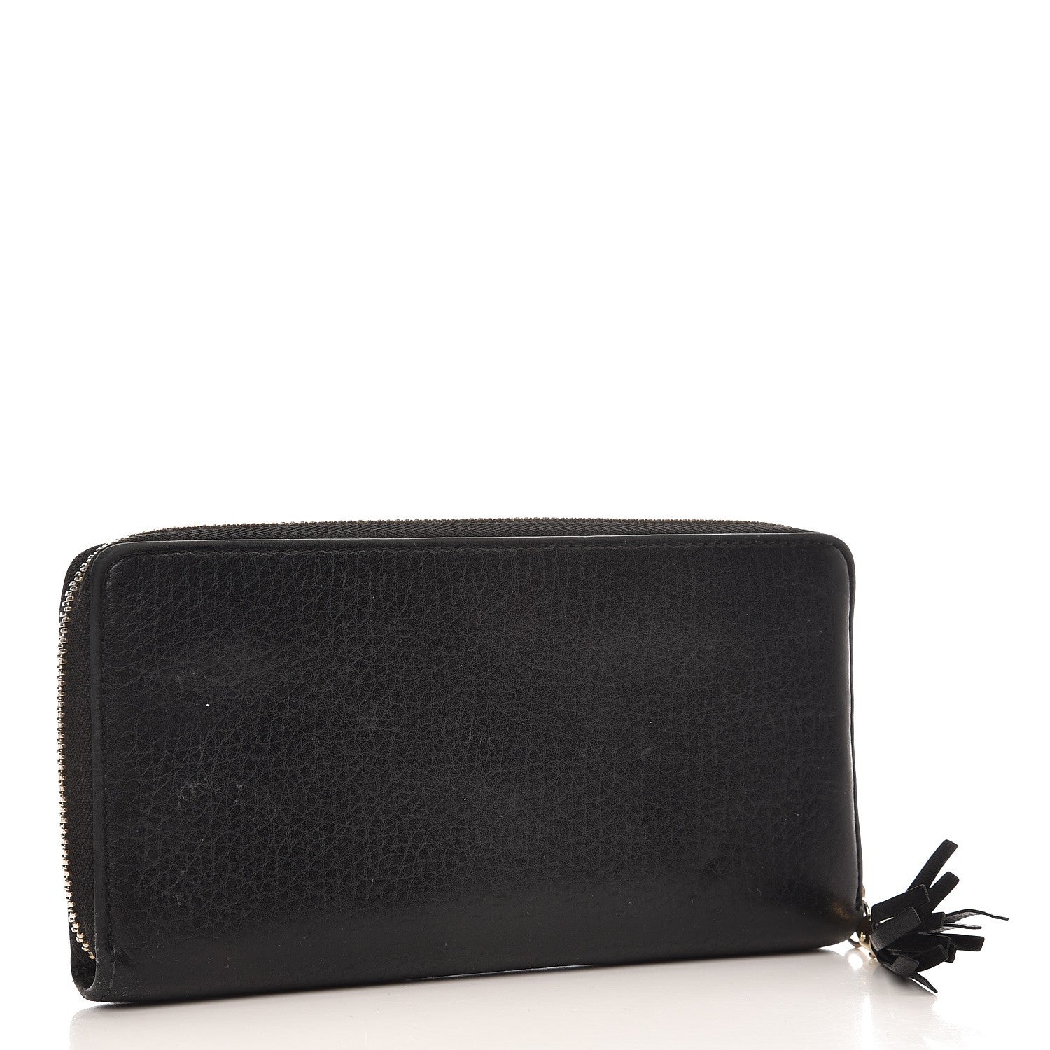 Gucci Pebbled Calfskin Soho Zip Around Wallet Black 3 of 10
