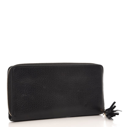Gucci Pebbled Calfskin Soho Zip Around Wallet Black 3 of 10