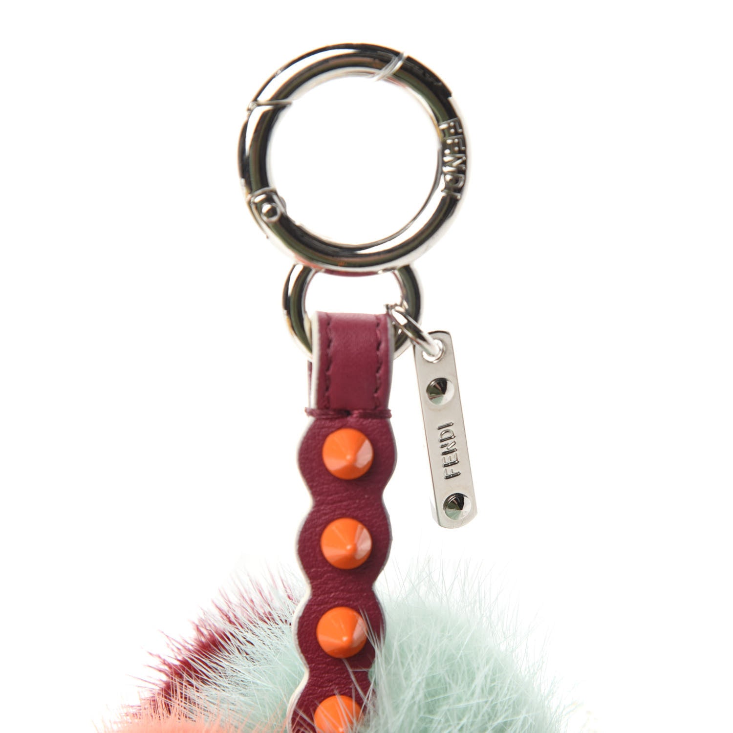 Fendi Mink Fur Calfskin Fun Fair Bag Charm Multicolor 3 of 5