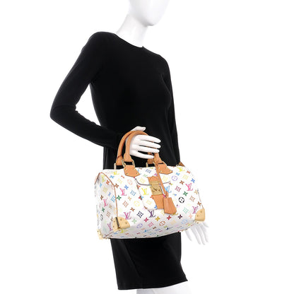 Louis Vuitton Monogram Multicolor Speedy 30 White 2 of 13