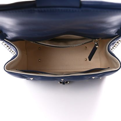 Valentino Garavani Lambskin VLTN Print Candystud Top Handle Bag Navy 5 of 11