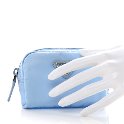 Prada Nylon Tessuto Cosmetic Pouch Light Blue 2 of 7