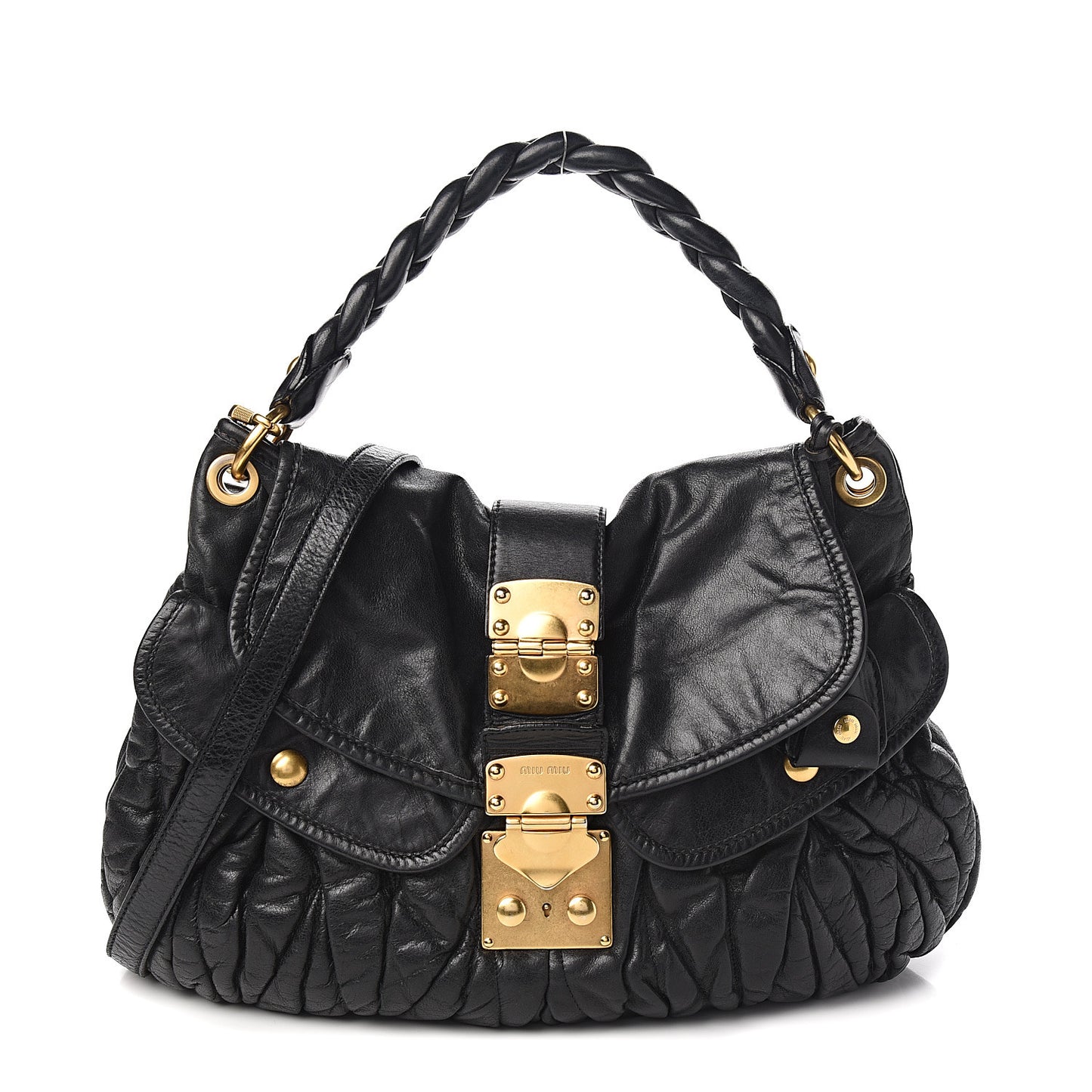 Nappa Matelasse Coffer Hobo Black