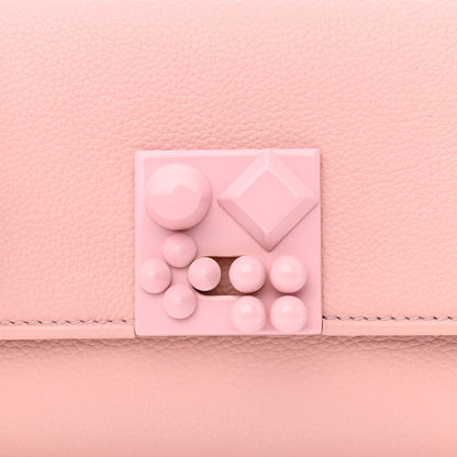 Christian Louboutin Calfskin Studded Flap Carasky Clutch Rosy 7 of 10