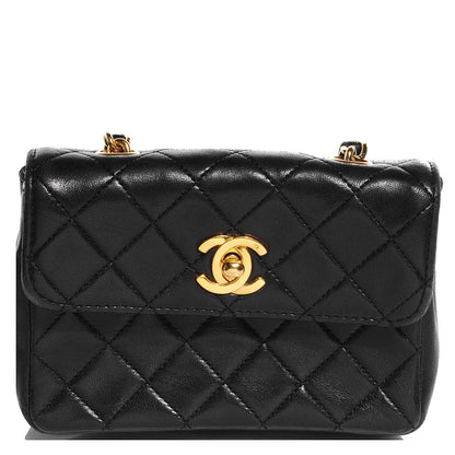 Chanel Lambskin Quilted Extra Mini Flap Black 1 of 9