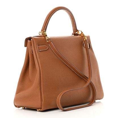 Hermes Togo Kelly Retourne 32 Gold 3 of 15