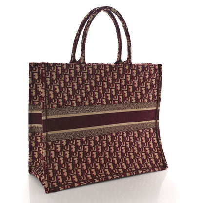 Christian Dior CHRISTIAN DIOR Oblique Large Book Tote Burgundy Multicolor 3 of 15