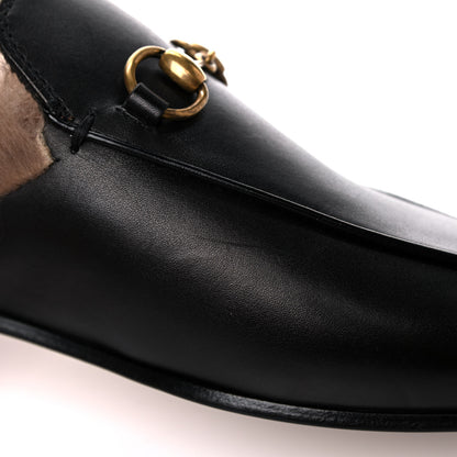 Gucci Calfskin Fur Womens Princetown Slippers 37.5 Black 11 of 14