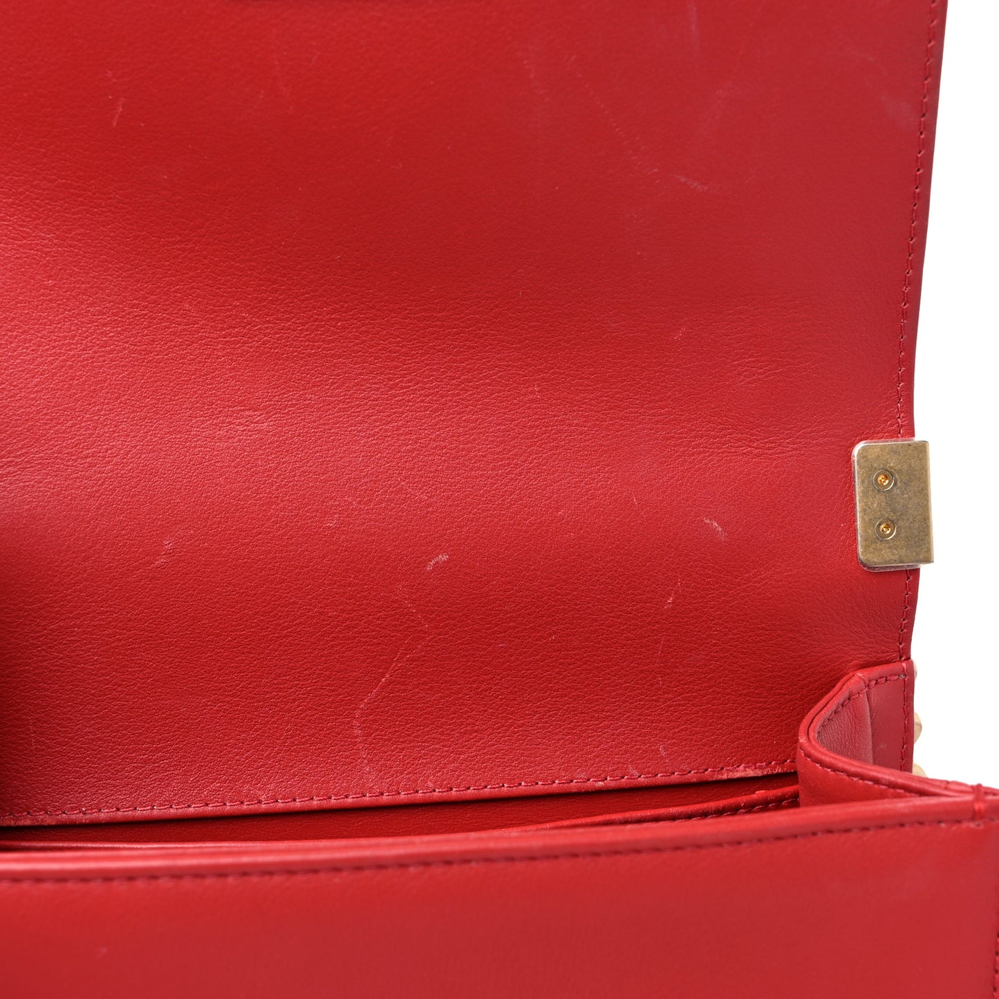 Orylag Rabbit Fur Calfskin Small Boy Flap Red