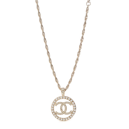 Chanel Pearl CC Medallion Necklace Gold 1 of 5
