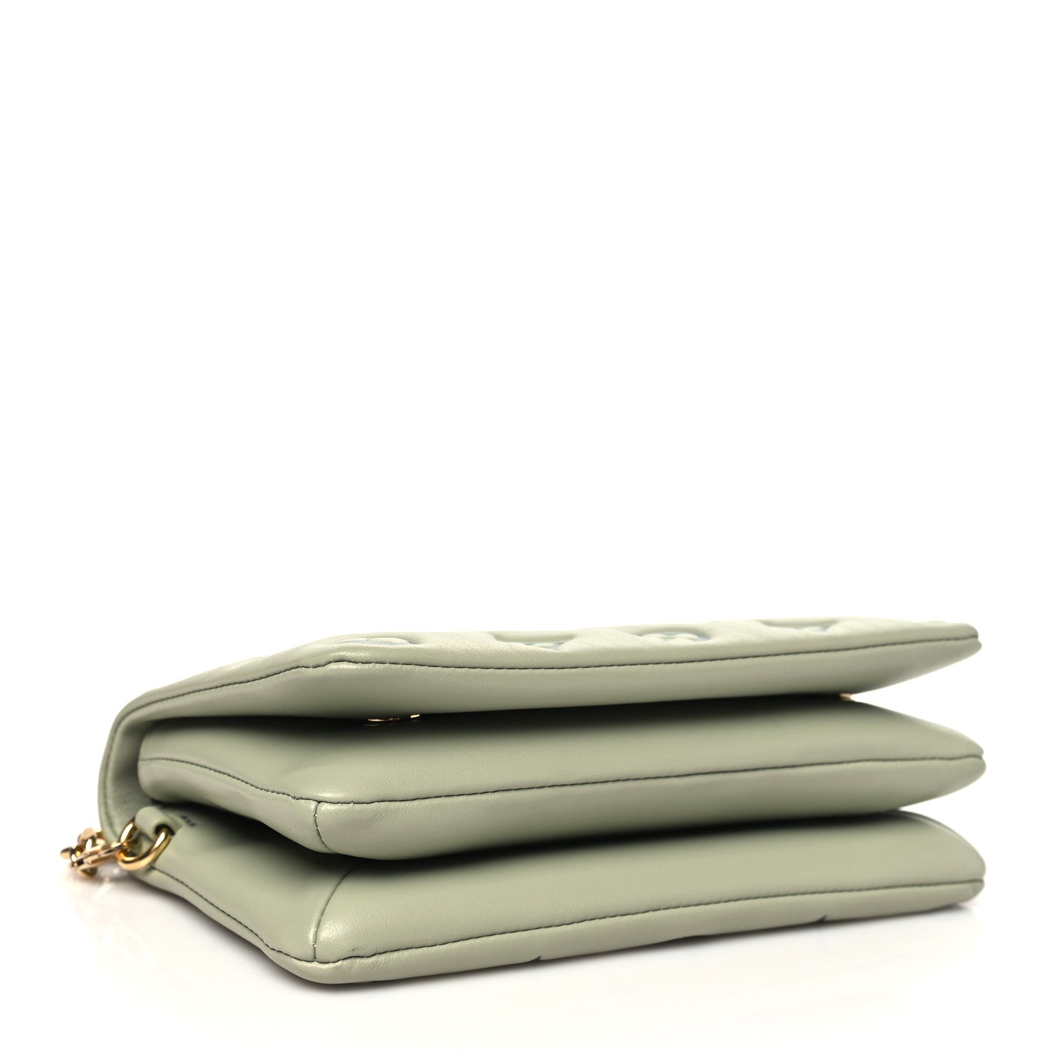 Louis Vuitton Lambskin Embossed Monogram Pochette Coussin Green 4 of 9