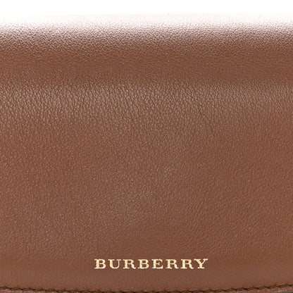Burberry Calfskin Horseferry Check Henley Wallet On Chain Tan 6 of 13