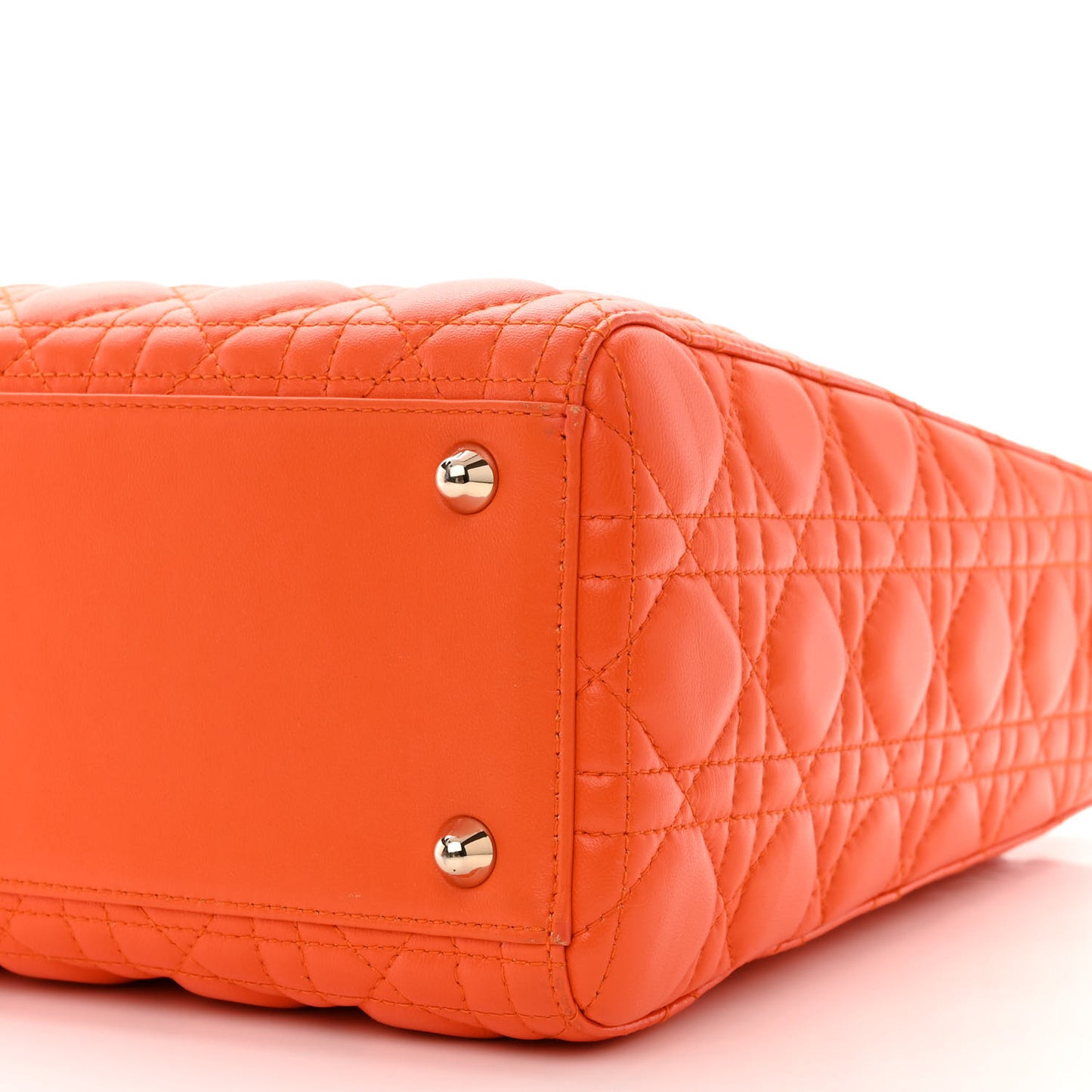 Lambskin Cannage Large Lady Dior Orange
