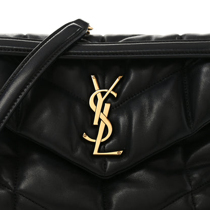 Saint Laurent Lambskin Quilted Small Loulou Puffer Monogram Chain Satchel Black 8 of 11