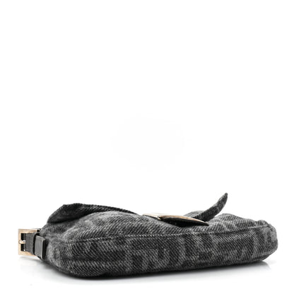 Fendi Wool Zucca Baguette Grey 4 of 9