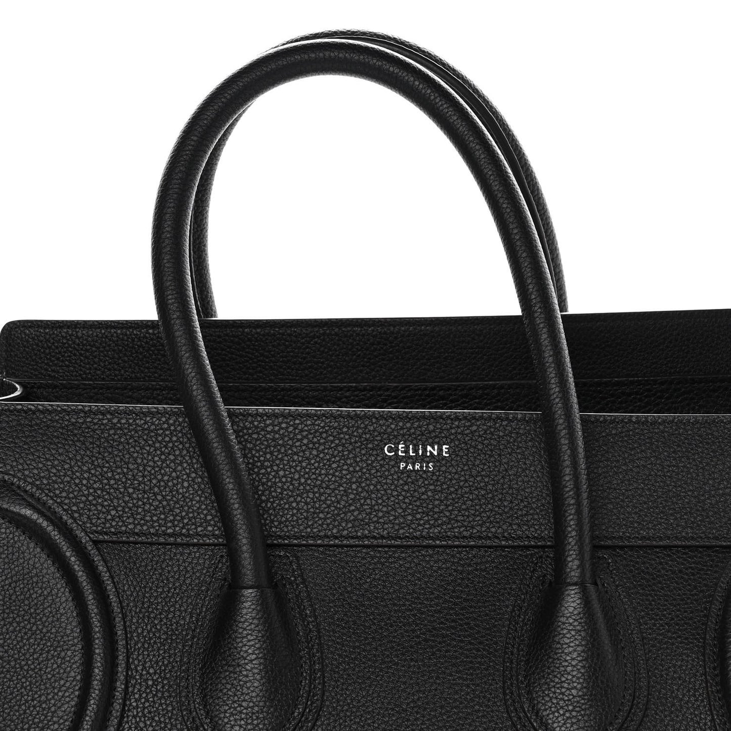 Drummed Calfskin Mini Luggage Black