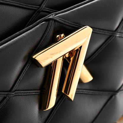 Louis Vuitton Lambskin Malletage Top Handle GO-14 GM Black 12 of 12