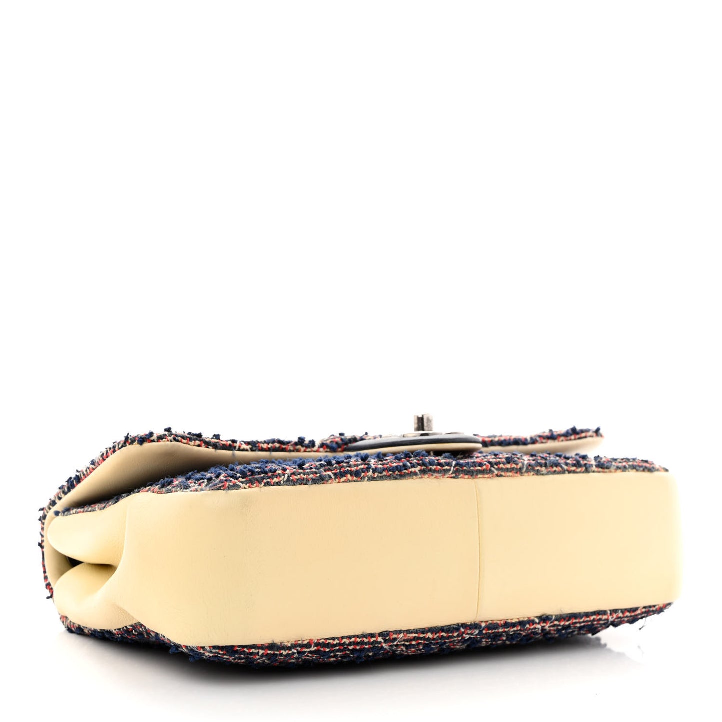 Tweed Quilted Medium Single Flap Blue Multicolor