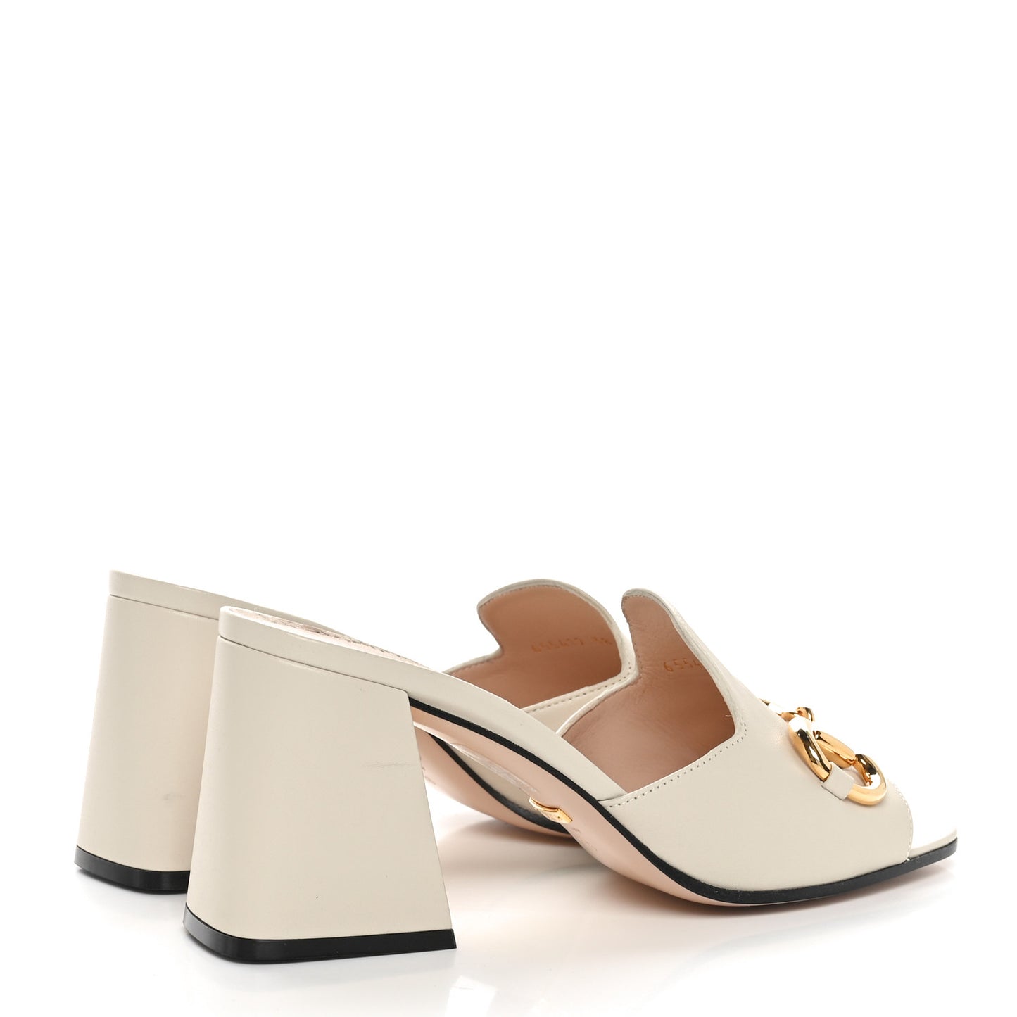 Nappa Horsebit 75mm Slide Sandals 38 Mystic White