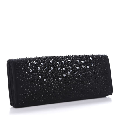 Gucci Satin Crystal Clutch Black 3 of 10